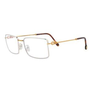 Fred Womens Square/Rectangle Gold Gold Transparent Fashion Designer Eyewear